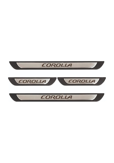 Toyota Corolla 2014-2018 Old Krom Kapı Eşiği 4 Parça Paslanmaz Çelik
