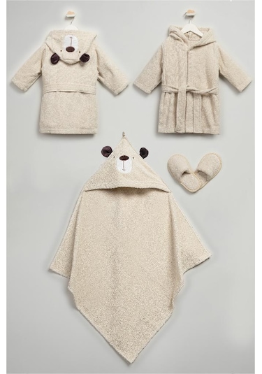 Bebitof Pamuk Sevimli Ayı Desenli Pamuk Bebek Bornoz Seti Kutulu Bbtf.krm.30030 Standart Bebitof Pamuk Sevimli Ayı Desenli Pamuk Bebek Bornoz Seti Kutulu Bbtf.krm.30030 Standart