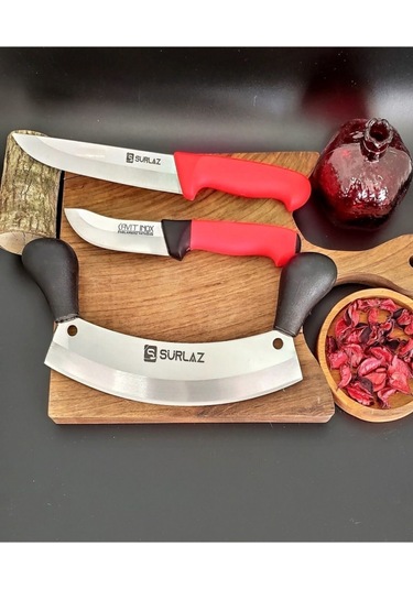 Sürmene Sürlaz Özel Üretim Et Yüzme. Doğrama Bıçağı Kıyma Satırı