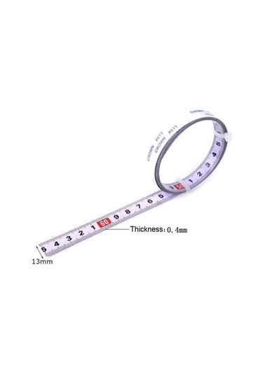Novahub 4m Merkezli Paslanmaz Çelik Kendinden Yapışkanlı Ölçüm Cetveli - 1/2/3/4/5/6m Seçenekleri 4 M