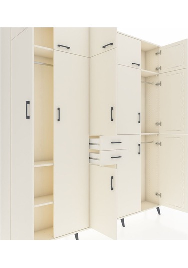 Arges Dolap 10 Raflı 2 Çekmeceli 3 Askılı 220x30x243 Aytaşı-aytaşı/aytaşı Aytası/aytası