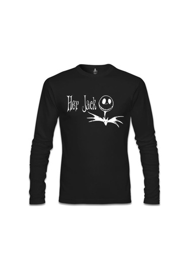 Her Sally His Jack - Jack Siyah Erkek Sweatshirt