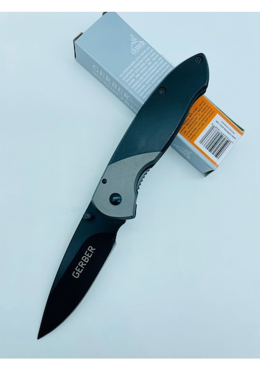 Gerber Marka Metal Kasa Küçükboy Mini Kamp Çakı //16cm-x31 Gri - Siyah