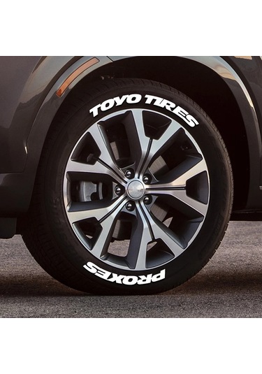 Bir Lastik Mektup Araba Lastiği Styling Dekoratif Sticker Pvc Su Geçirmez Kişiselleştirilmiş 1w Toyo 1 Piece Set