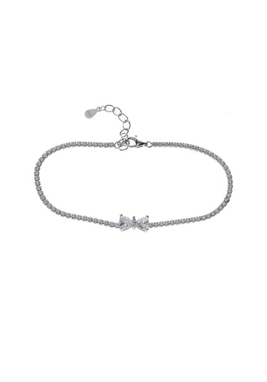 Fiyonk Model 925 Ayar Gümüş İnce Suyolu Kadın Bileklik Gümüş