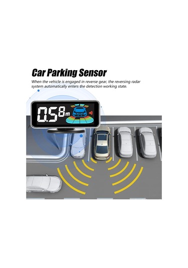 Araba Park Sensörü Arka Geri Görüş Radar Sistemi 4 Park Sensörü Mesafe Tespiti Lcd Mesafe Ekranı Sesli Uyarı Zili