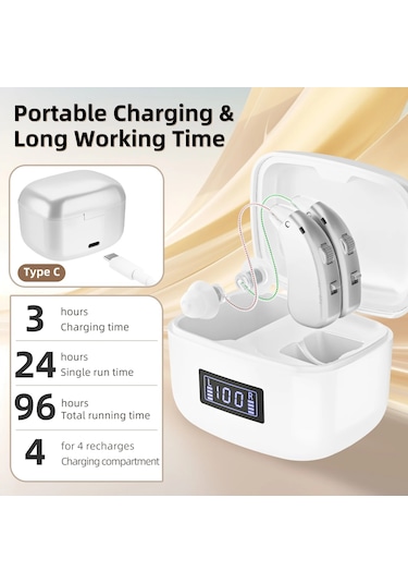 Şarj Edilebilir İşitme Cihazları Yetişkinler İçin Görünmez Dijital Kulak Amerika Birleşik Devletleri