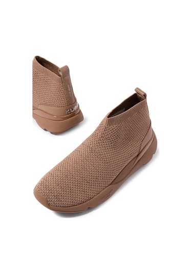 Kurt Geiger Knitted Runner Lüks Tasarım Kadın Sneaker Kahverengi