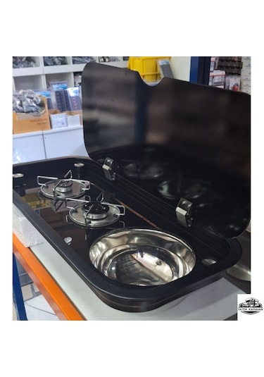 Kombinasyon İkili Ocak Evyeli 76x36.5 Cm Yatek Karavan Tekne