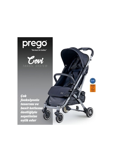 Covi Katlanabilen Kabin Boy Bebek Arabası 2024 Gri