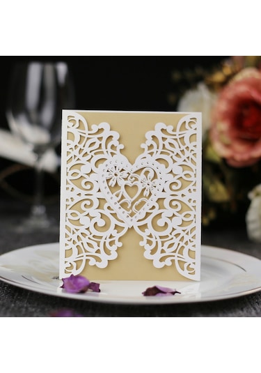 Mufunye 10 Adet Davetiye Kartı Davetiye Tutacağı Düğün Doğum Günü Partisi Yıldönümü İçin