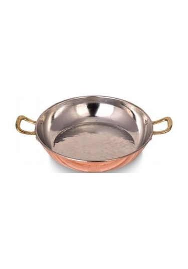 Turna Bakır Çelebi Tava 5 No 22 CM El Dövme Kırmızı Turna7575-1