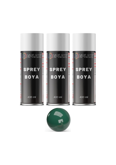 3 Adet Ral 6016 Türk Yeşili Sprey Boya 400 Ml.
