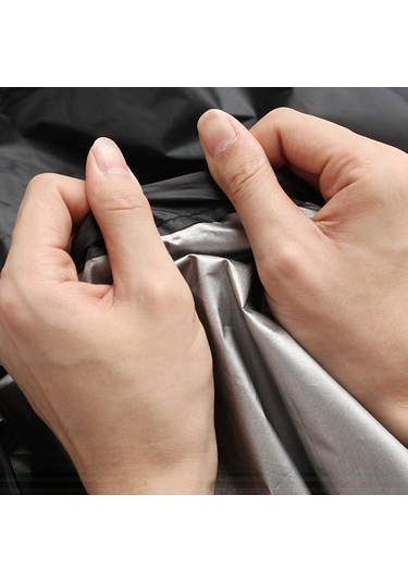 Geekyou Oxford Kumaş Bahçe Sandalye Kılıfı, Su Ve Toz Geçirmez, Uv Koruyucu, Çekmeceli, 64x64x120/70cm, Siyah-dışarı Gümüş-içeri Siyah