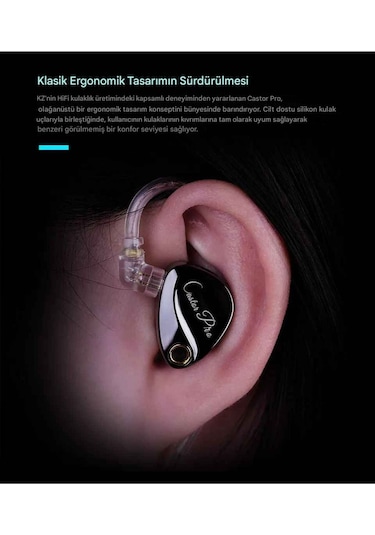 Kz Castor Pro Bass Versiyon 2dd Iem Kulak Içi Kulaklık Mikrofonlu Castor Pro