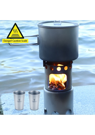 Tomshoo Dış Mekan Kamp Titanyum Kupa Saf Titanyum Su Kupası Bira Bardağı Taşınabilir Gümüş