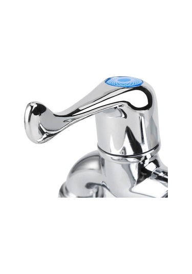 Bosphorusboutique02 Boyouyou Çift Ağızlı Saplı Musluk, G1/2 Mor, Çamaşır Makinesi Lavabo Banyo, Çok Amaçlı, Krom Abs Mor