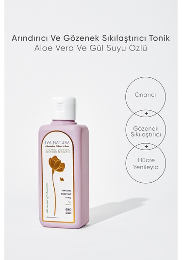 Iva Natura Arındırıcı Ve Gözenek Sıkılaştırıcı Tonik Aloe Vera Ve Gül Suyu Ö