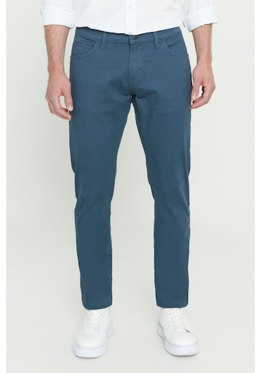 Ac&Co / Altınyıldız Classics Slim Fit Dar Kesim Pamuklu Esnek Chino Erkek Pantolon - Petrol Ac&Co / Altınyıldız Classics Slim Fit Dar Kesim Pamuklu Esnek Chino Erkek Pantolon - Petrol