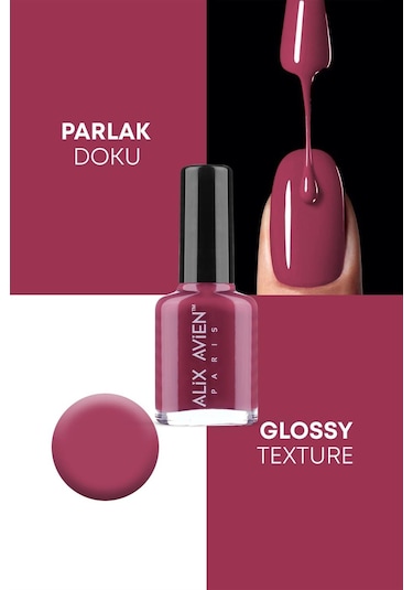 Alix Avien Vişne Rengi Oje 98 Yüksek Pigmentli Uzun Süreli Kalıcılık Hızlı Kuruma Nail Lacquer 98