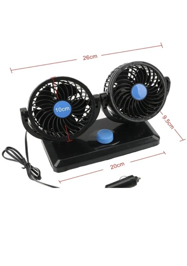Araç Içi 360 Derece Dönebilen Mükemmel Soğutucu Oto Vantilatör 12