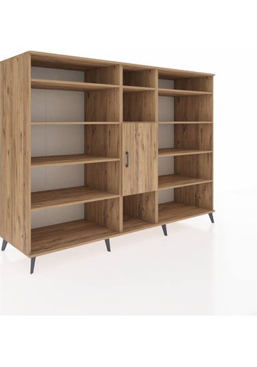 Kronos Dolap 12 Raflı Tek Kapaklı 220x59x163 Çam-çam Çam-çam