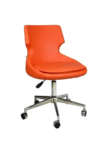 Mobilyakeyfi Bürocci Zaga Metal Ayaklı Çalışma Koltuğu-Turuncu-2023A0123