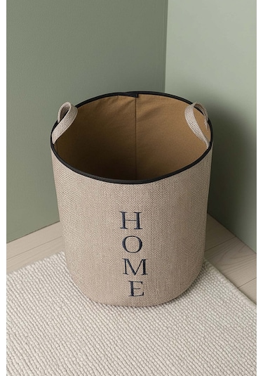 Home Yazılı Çamaşır Sepeti Çok Renkli