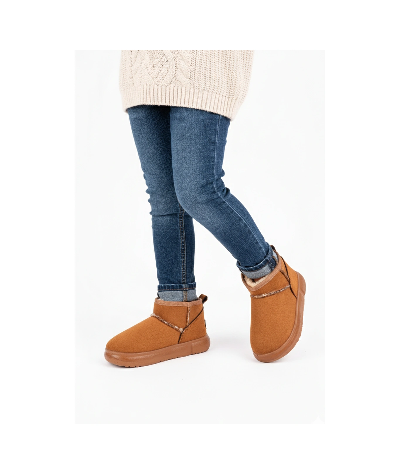 Ghattix Kız Çocuk Kışlık Bot Taba Taba