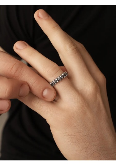 Serebranyj Dom 925 Gümüş Yüzük "kulaklık" Ortodoks 137778485 Gri