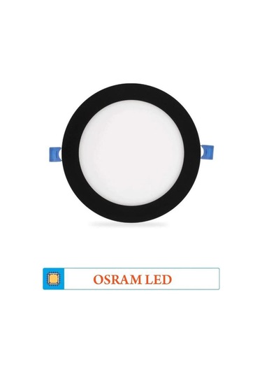 Ack Ap01-01231 12w Slim Led Panel Siyah 6500k Beyaz Işık Gömme Spot Lamba Siyah