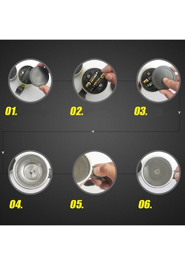 Sones 400ml Kupalar Otomatik Elektrikli Kendiliğinden Karıştırma Kupa Bardak Kahve Süt Karıştırma Kupa Akıllı Paslanmaz Çelik Meyve Suyu Karışımı Bardak İçecek Kapları