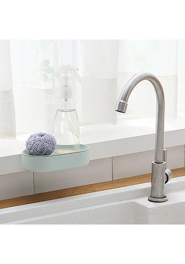 Suntek Sabun Sünger Rafı Drenaj Mutfak Duş Yeşili Çok Renkli