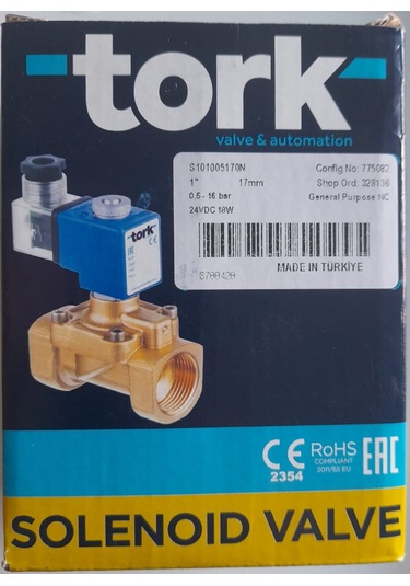 Sms Tork Selenoid Vana 1" Normalde Kapalı 24 Vdc