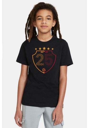 Tshirthane 25 Şampiyonluk Shield Siyah Çocuk Tshirt SIYAH
