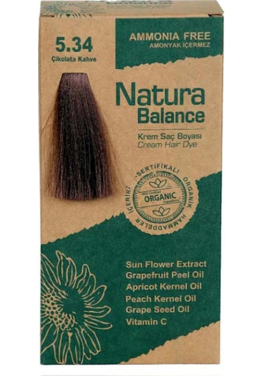 Natura Balance Saç Boyası 5.34 Çikolata Kahve