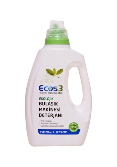 Ecos3 Ekolojik Sıvı Bulaşık Makinesi Deterjanı 2 x 750 ML