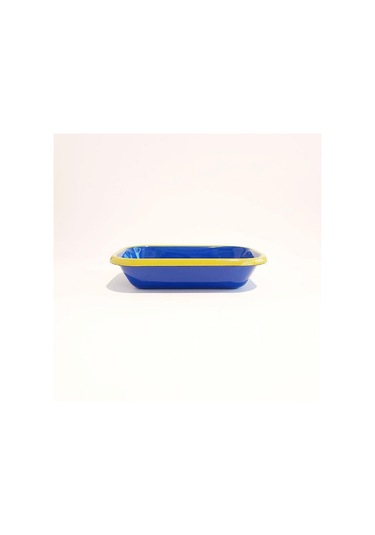 Emaye Meze Tabağı Kobalt F.yeşil 17 X 12 Cm Kobalt Mavisi