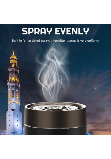 Reedark Usb Şarjlı Taşınabilir Koyu Siyah Orta Doğu Arap Stili Aromaterapi Lamba Elektrikli Kandanlık