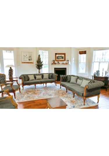 Avangard İtalyan Chester Koltuk Takımı Yeşil