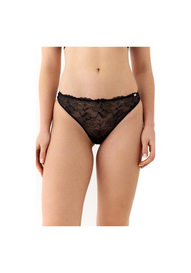 Amarelle Roma Siyah Dantelli String Külot