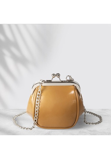 Zincir Askılı Vintage Esintili El Çantası, Gece Çantası, Deri Saplı Çapraz Çanta, Kadın 22x12x8 Cm, 1 Adet B Diğer