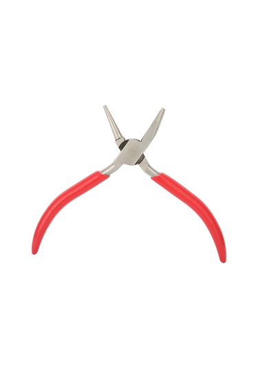 Mücevher Pensesi Yivli Yüksek Karbon Çelik Kauçuk Saplı Tel Bükme Makarası Pensesi Dıy Mücevher Yapımı İçin