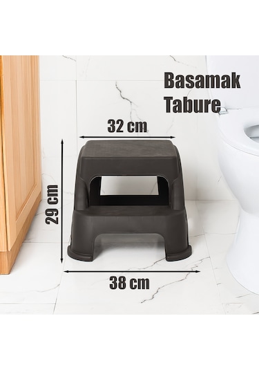 Porsima Ak-642 Basamaklı Tabure Merdiven Çocuk Taburesi Bitter
