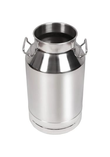 Melasty Süt Sağma Makinesi Paslanmaz Süt Güğümü 50 Litre İki Kulplu Kapaksız Ø208 Mm Geniş Ağız -1715