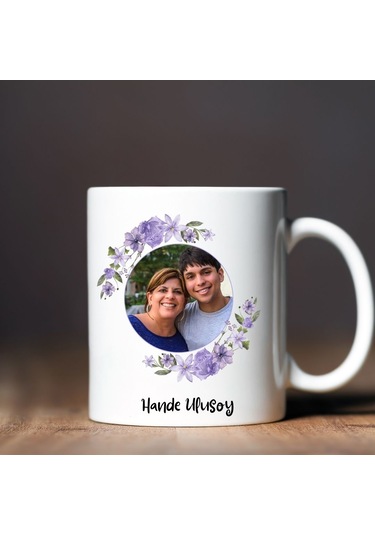 Canım Annem Fotoğraflı Kupa Bardak Ve Mdf Bardak Altlığı Seti Anneler Günü Hediyesi