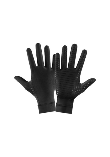 Happychildhood Artrit Sıkıştırma Eldivenleri Kadın Erkek El Ağrısını Giderir Yazma Için Eldiven Eklemler Için Destek Günlük Destek S Siyah