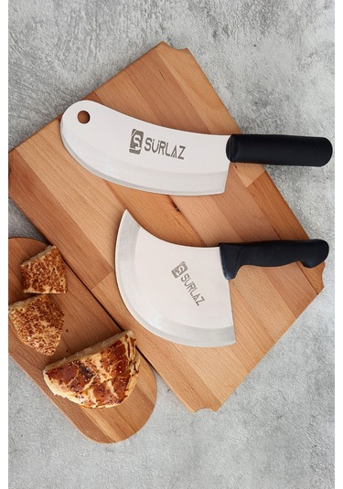 Ekmek Bıçağı Börek Bıçağı Pide Kesici Zırh Bıçak Seti 2'Li Siyah