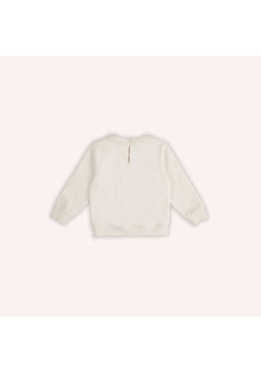 Panço Kız Çocuk Sweatshirt Ekru