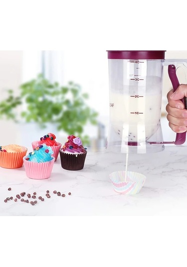 Elmpaly 1 Adet Mor Katlanır Hamur Ayırıcı - Kek, Kurabiye, Waffle Ve Pancake İçin Ideal